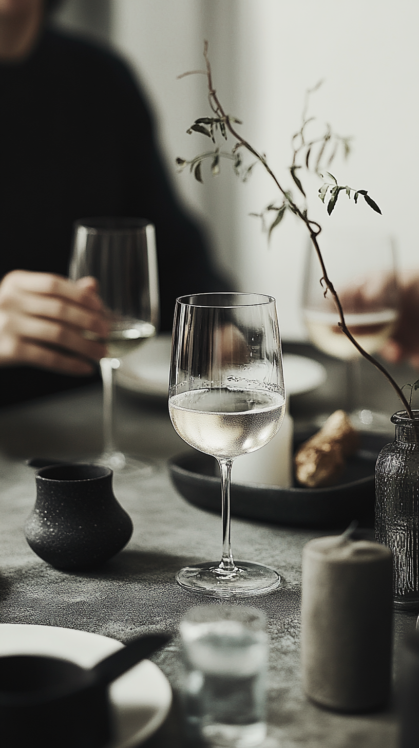 Follow-Through — people from different backgrounds sharing drinks in a stylish setting.