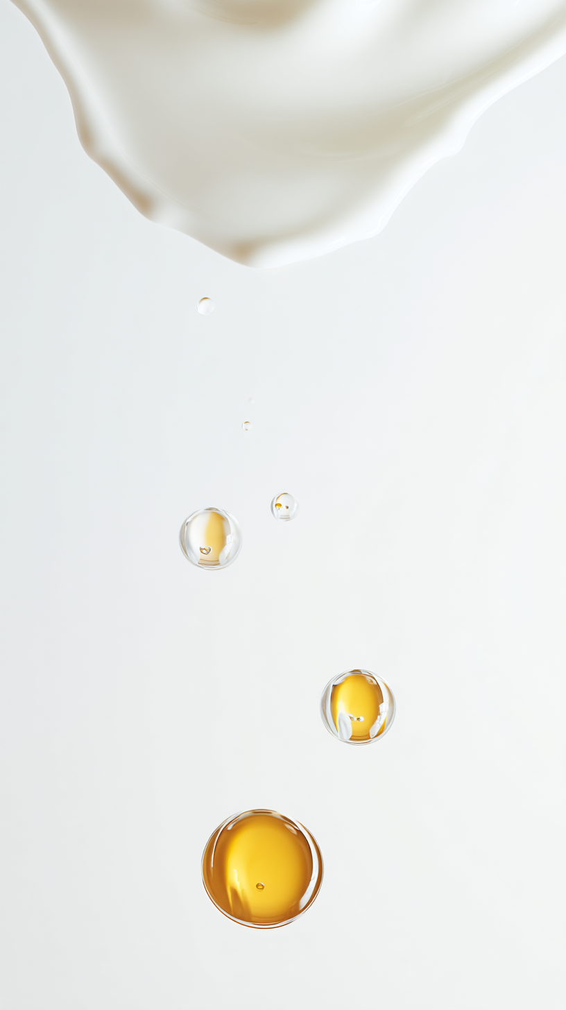Market Translation — conceptual still of three different liquids interacting.