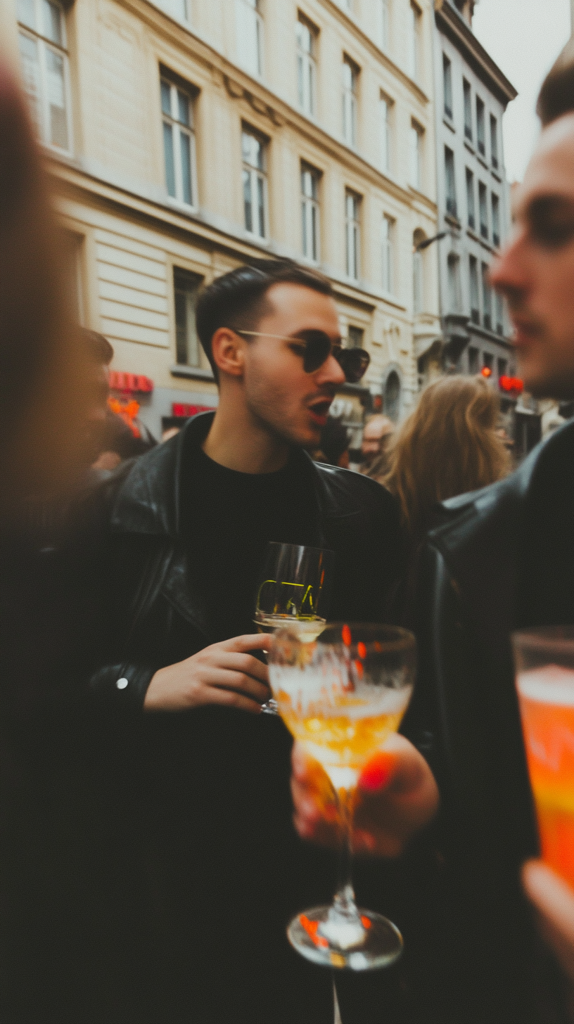 European Road 2026 Brussels — summer evening street party atmosphere with warm light.